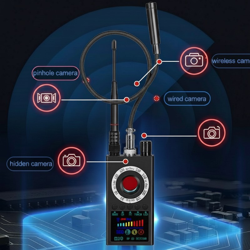 K19 RF detector infrared lens scanner for detecting hidden surveillance cameras