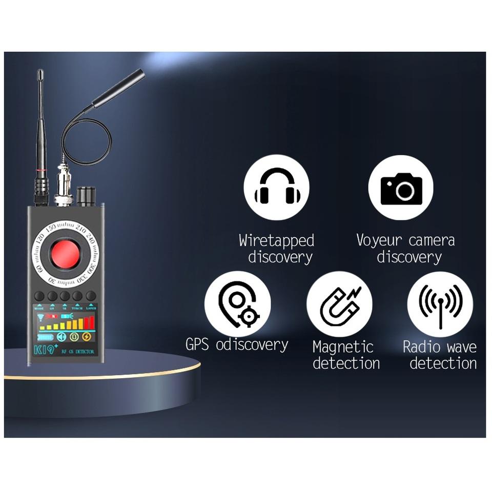 K19 RF detector kit with built-in flashlight, CE certified for professional security sweeps