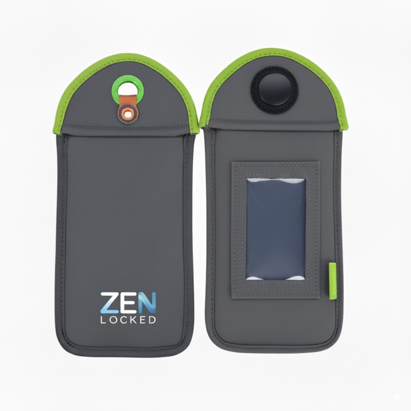 ZenLocked lockable phone pouch for schools - magnetic lock phone storage solution